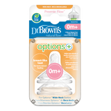 Dr Brown's Natural Flow Θηλή Σιλικόνης 0m+ Επίπεδο Πρόωρα Φαρ Θηλές από Σιλικόνη για 0+ μηνών 2τμχ