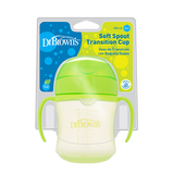 Dr Brown's Κύπελλο με Καπάκι & Λαβές Λαχανί 180ml, 6m+