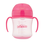 Dr Brown's Κύπελλο με Καπάκι & Λαβές Ροζ 180ml, 6m+