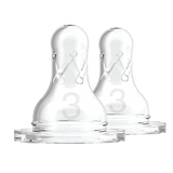 Dr Brown's Natural Flow Θηλή Σιλικόνης Για Μπιμπερό Με Στενό Λαιμό Επίπεδο 3 6-9m 2τμχ