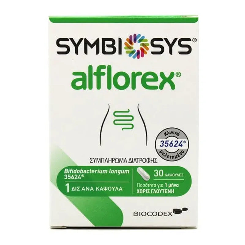 Symbiosys Alflorex Συμπλήρωμα Διατροφής 30 κάψουλες για την υποστήριξη του εντέρου