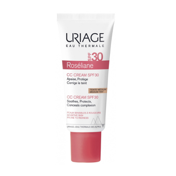 Uriage Roseliane CC Cream SPF30 – Κρέμα με χρώμα για ευαίσθητο δέρμα με κοκκινίλες και αντηλιακή προστασία