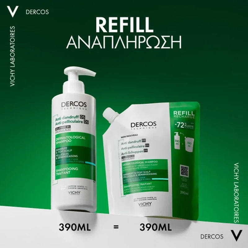 Vichy Dercos Anti-Dandruff Σαμπουάν για λιπαρά μαλλιά