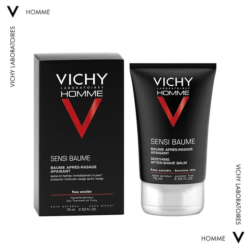 Vichy Homme Sensi Baume After Shave Balm – Εφαρμογή σε δέρμα