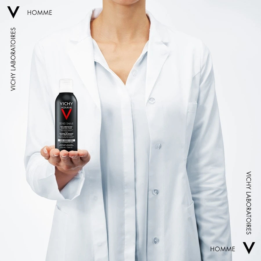 Vichy Homme Sensi Shave Αφρός Ξυρίσματος για Ευαίσθητη Επιδερμίδα 200ml