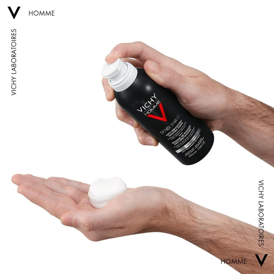 Vichy Homme Sensi Shave Αφρός Ξυρίσματος για Ευαίσθητη Επιδερμίδα 200ml