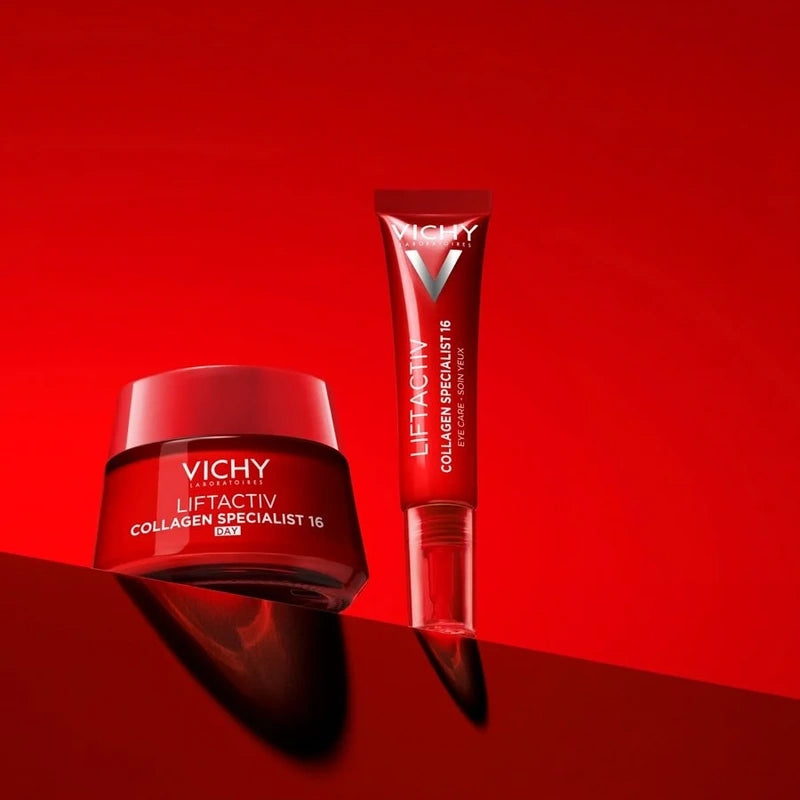 Vichy Liftactiv Collagen Specialist 16 Eye Care – Συσκευασία και κρέμα ημέρας