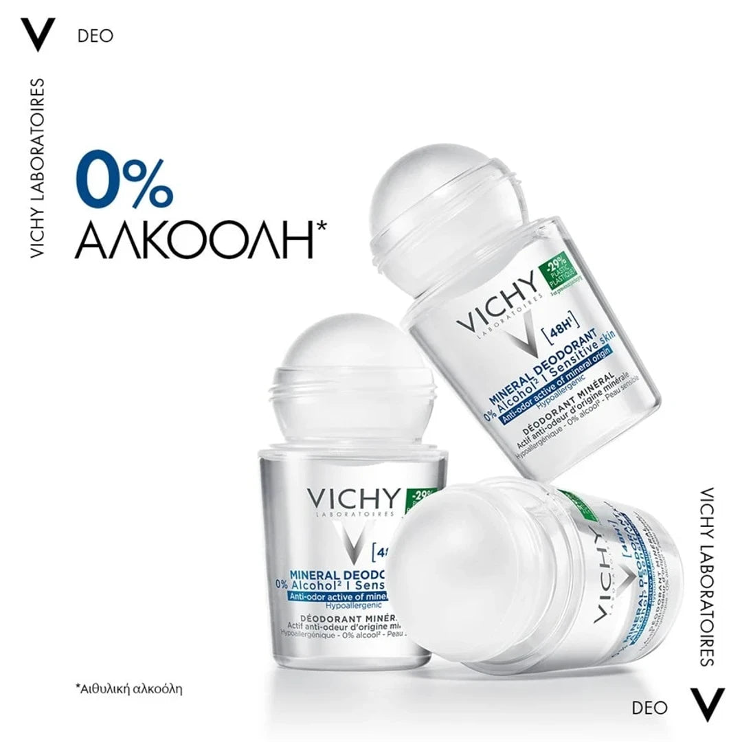 Vichy Mineral Deodorant 48H με φυσικά ενεργά συστατικά κατά της κακοσμίας
