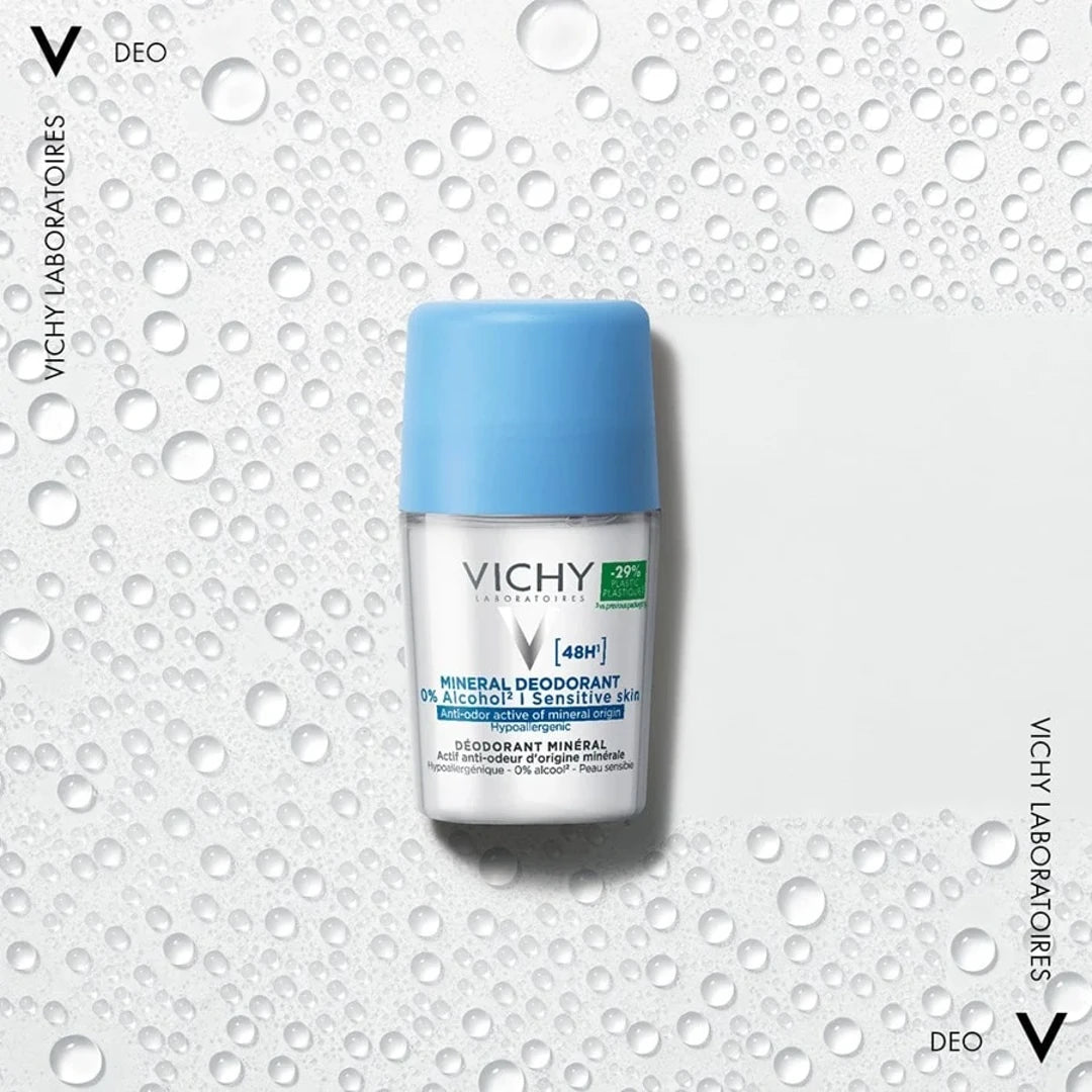 Vichy Mineral Deodorant Roll-On με 0% αλκοόλη και υποαλλεργική σύνθεση