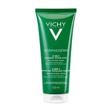 Vichy Normaderm 3-in-1 Καθαριστικό Scrub Μάσκα για Λιπαρές Επιδερμίδες 125ml