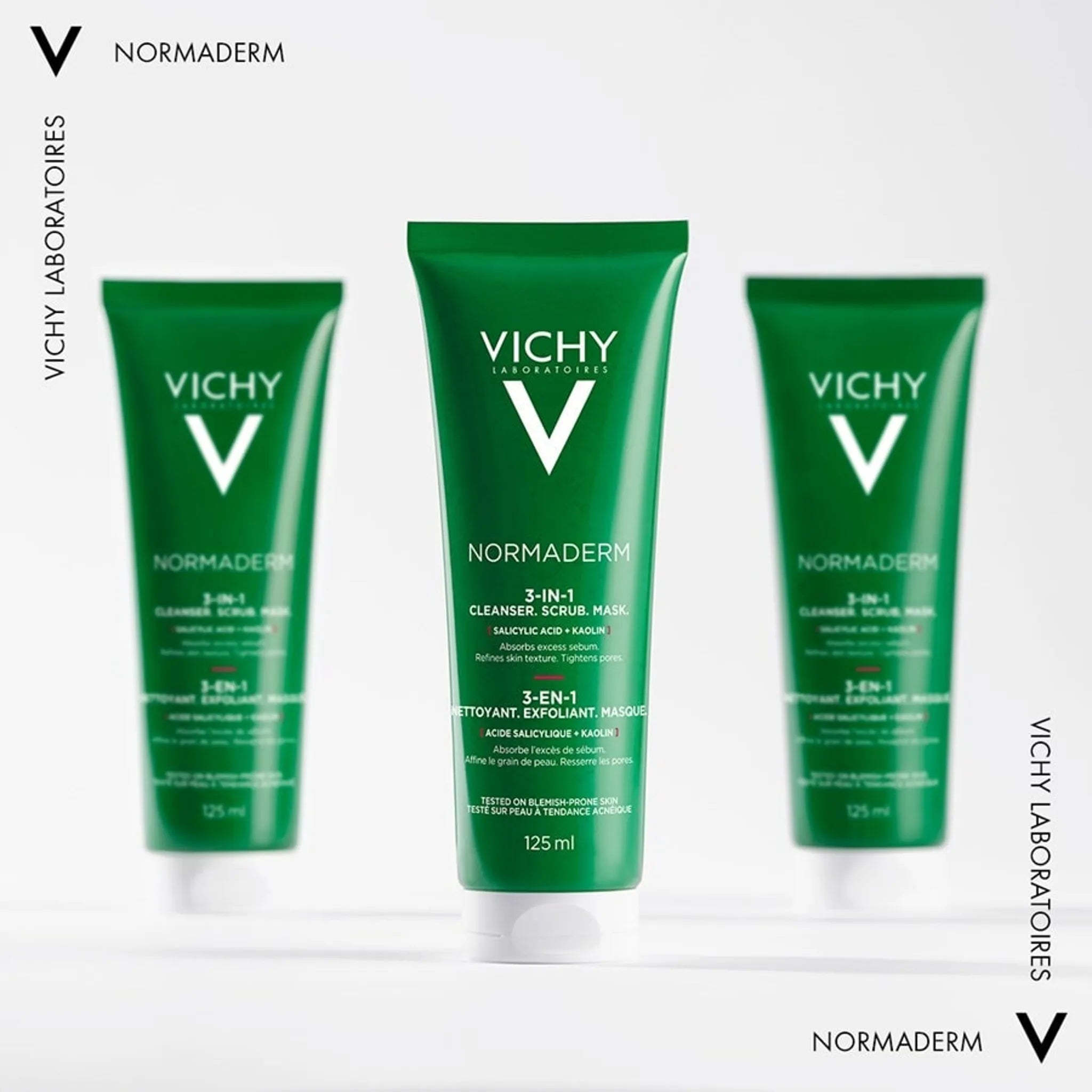 Vichy Normaderm 3-in-1 Καθαριστικό Scrub Μάσκα Προσφορά 125ml