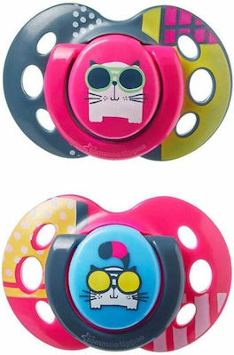 Tommee Tippee Fun Style Πιπίλες Σιλικόνης 18-36m Ροζ 2 Τεμάχια (43340402)