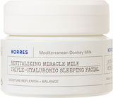 Korres Mediterranean Κρέμα Προσώπου Νυκτός για Ενυδάτωση με Υαλουρονικό Οξύ & Γάλα Γαϊδούρας 40ml