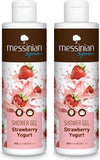 Messinian Spa Shower Gel Strawberry Yogurt Αφρόλουτρο 2x300ml