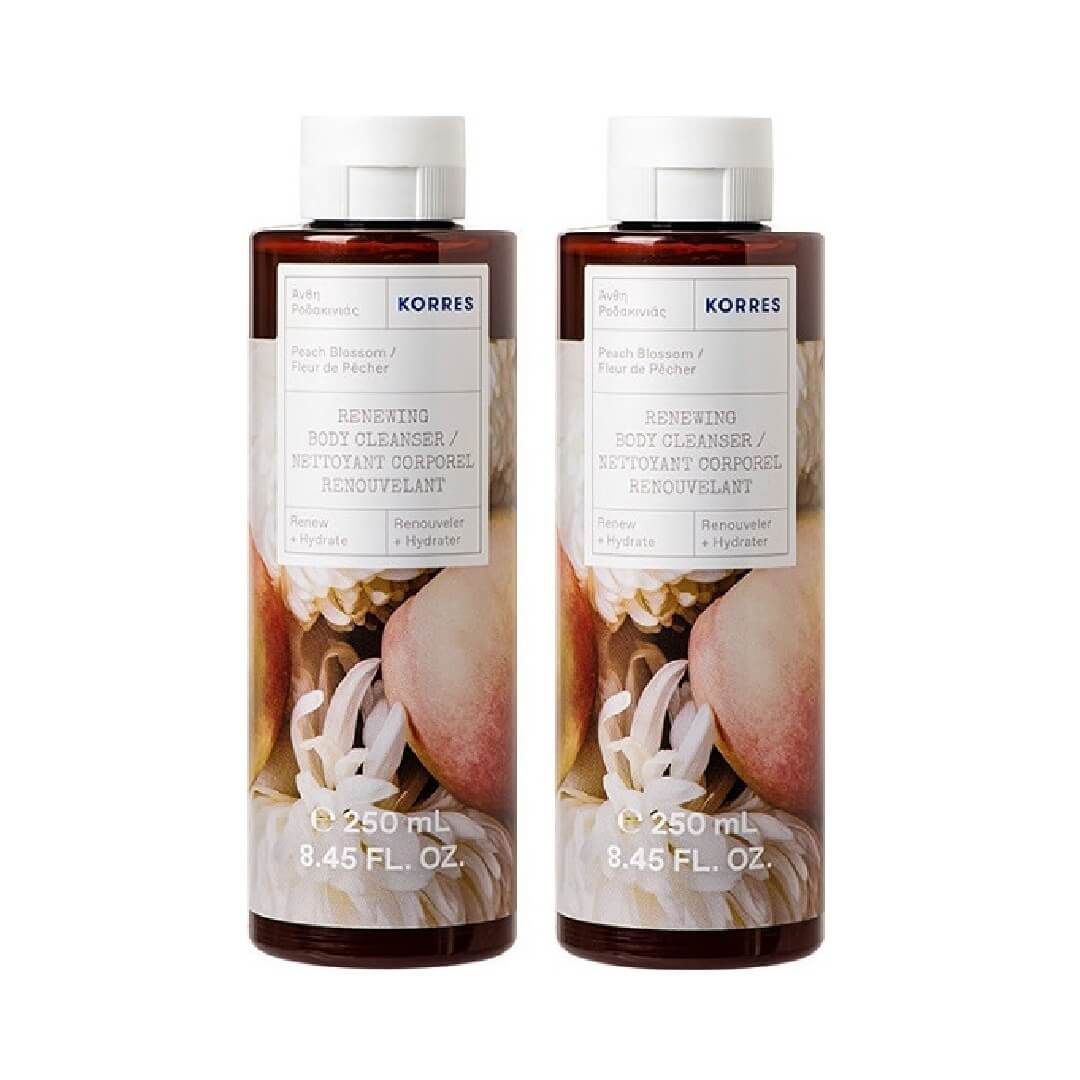 Korres Renewing Peach Blossom Αφρόλουτρο 2x250ml