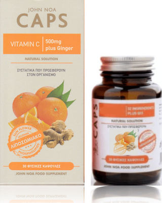 JOHN NOA Vitamin C 500mg Plus Ginger 30 κάψουλες