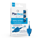 Plac Away Triple Action Μεσοδόντια Βουρτσάκια 0.6mm ISO 3 Σε Χρώμα Μπλε 6 Τεμάχια