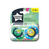 Tommee Tippee Fun Style Πιπίλες Σιλικόνης 0-6m Μπλε-Πράσινο 2 Τεμάχια (43335702)