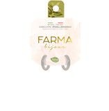 Farma Bijoux Υποαλλεργικά Σκουλαρίκια Κρίκοι Ασημί Ανάγλυφοι 13,0mm
