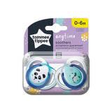 Tommee Tippee Anytime Πιπίλες Σιλικόνης 0-6m Μέντα 2 Τεμάχια (43335402)