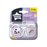 Tommee Tippee Anytime Πιπίλες Σιλικόνης 0-6m Μωβ 2 Τεμάχια (43335402)