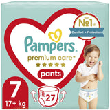 Pampers Premium Care Πάνες Βρακάκι No. 7 (17+kg) 27 Τεμάχια