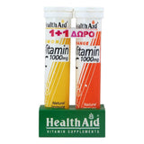 Health Aid Vitamin C 1000mg με Γεύση Λεμόνι 20tabs + ΔΩΡΟ Vitamin C 1000mg με Γεύση Πορτοκάλι 20tabs