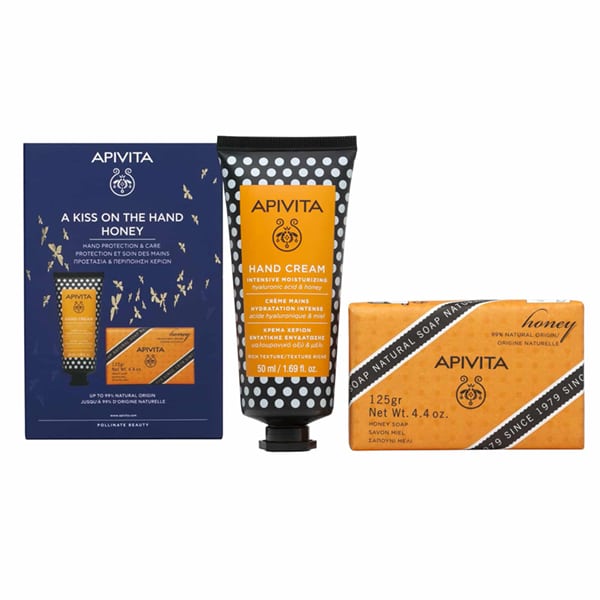 Apivita Promo A Kiss On The Hand Honey Κρέμα Χεριών 50ml & Φυσικό Σαπούνι 125gr