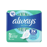 Always Ultra Normal Σερβιέτες με Φτερά 9 τεμάχια για Αξιόπιστη Προστασία και Φρεσκάδα