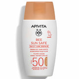 Apivita Bee Sun Safe Daily Age Repair Tinted SPF50 Λεπτόρρευστη Κρέμα Λάμψης με Χρώμα για Ρυτίδες & Πανάδες 50ml