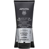 Apivita Promo Black Detox Gel Καθαρισμού Προσώπου & Ματιών 2x150ml