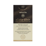 Apivita My Color Elixir Permanent Hair Color 4.0 Brown - Μόνιμη βαφή μαλλιών με argan, αβοκάντο & ελιά