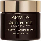 Apivita Queen Bee Longevity Velvety Rich Cream Πλούσια Βελούδινη Κρέμα για Δράση σε 12 Δείκτες Νεότητας 50ml