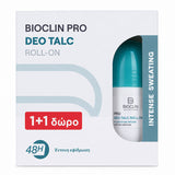 Bioclin Pro Deo Talc Roll-On Αποσμητικό για Έντονη Εφίδρωση 1+1 Δώρο (2x50ml)