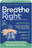 Breathe Right Ρινικές Ταινίες με Μενθόλη Μεσαίο Μέγεθος 10τμχ