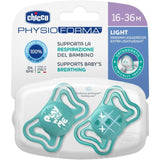Chicco PhysioForma Light πιπίλες σιλικόνης 6-16 μηνών πράσινες Play With Me 2 τεμάχια orthodontic