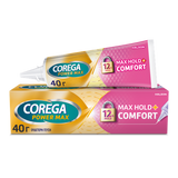Corega Power Max Max Hold + Comfort 40g – Στερεωτική κρέμα οδοντοστοιχιών με ουδέτερη γεύση