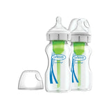 Dr. Brown's Anti-Colic Options+ Γυάλινα Μπιμπερό Φαρδύς Λαιμός 2x270ml Εμπρόσθια Όψη
