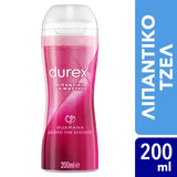 Durex Massage Λιπαντικό Τζελ Guarana 200ml – Ετικέτα με πληροφορίες
