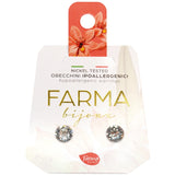 Farma Bijoux υποαλλεργικά σκουλαρίκια μεγάλα στρογγυλά ασημί
