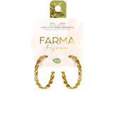 Farma Bijoux Σκουλαρίκια Twisted Χρυσά Κρίκοι Υποαλλεργικά