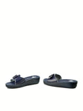 Scholl New Massage Navy Blue Γυναικεία Ανατομική Παντόφλα F200541040