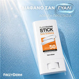 Frezyderm Glassclear Sunscreen Stick SPF50 Διάφανο Αντηλιακό Stick Ανάλαφρης Αίσθησης 20ml