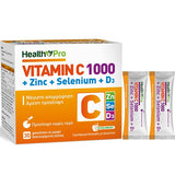 Health Pro Vitamin C 1000 + Zinc + Selenium + D3 Direct με Γεύση Μήλο 30 Φακελίσκοι