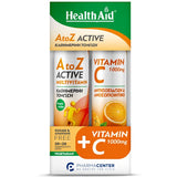 HealthAid A to Z Active Multivitamin με Vitamin C 1000mg 20+20 αναβράζοντα δισκία για καθημερινή τόνωση