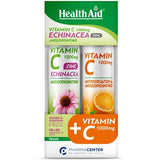 Health Aid Promo Vitamin C 1000mg Echinacea & Zinc 20 Αναβράζοντα Δισκία & ΔΩΡΟ Vitamin C 1000mg 20 Αναβράζοντα Δισκία