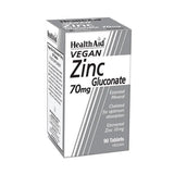 HealthAid Zinc Gluconate 70mg 90 Ταμπλέτες – Χηλικός Ψευδάργυρος για Υψηλή Απορρόφηση, Vegan