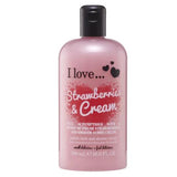 I Love Bath & Shower Cream Strawberries & Cream 500ml