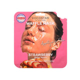 Kocostar Waffle Mask Strawberry – Μάσκα Προσώπου με Φράουλα για Ενυδάτωση & Λείανση της Υφής (1 Τεμάχιο)