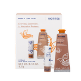 Korres Promo Hands + Lips to Go Almond Nut Κρέμα Χεριών 50ml & Lipbalm με άρωμα Βούτυρο Cocoa 4.5g
